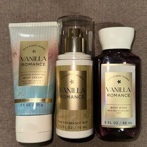 BBW 3pc Vanilla Romance Travel Size